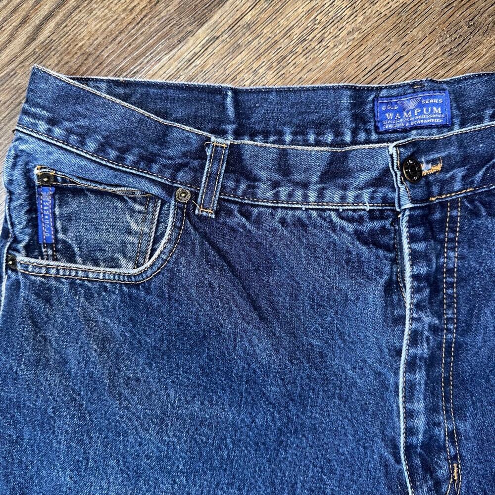 Wampum Gold Series Indigo Jeans Vintage 90s Regular Fit Size 60 - W 40 - Picture 5 of 15